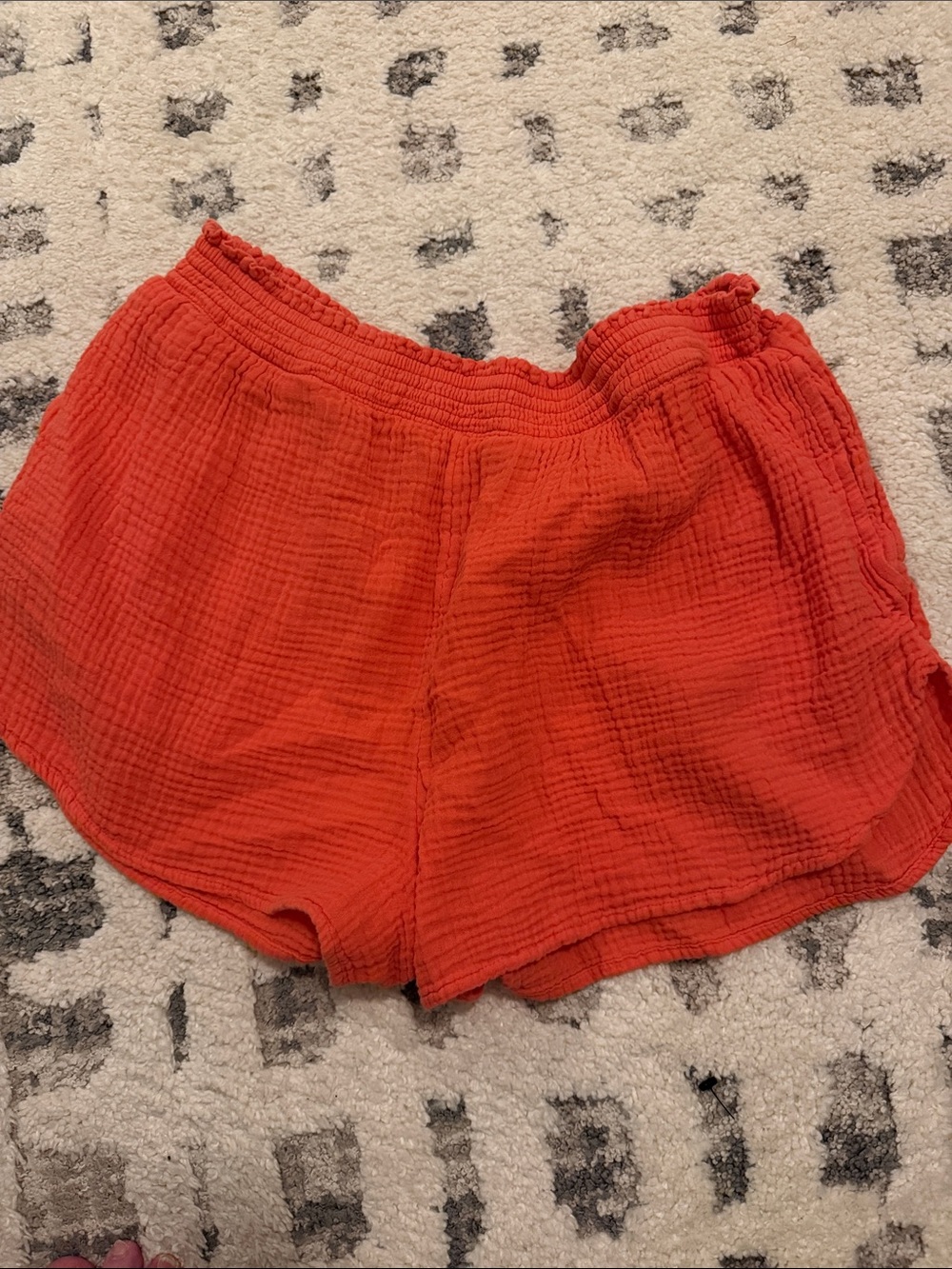 aerie Bright Coral Gauze Athletic Shorts